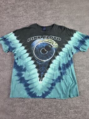 Vintage Pink Floyd Pulse Tie Dye Shirt XL Album Artwork Earth Eye